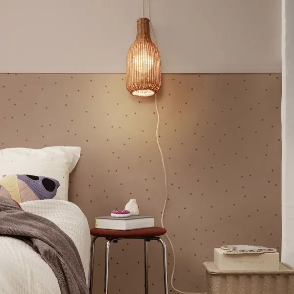 Abat-Jours^Ferm Living Abat-Jour Suspension Bouteille Rotin - Naturel