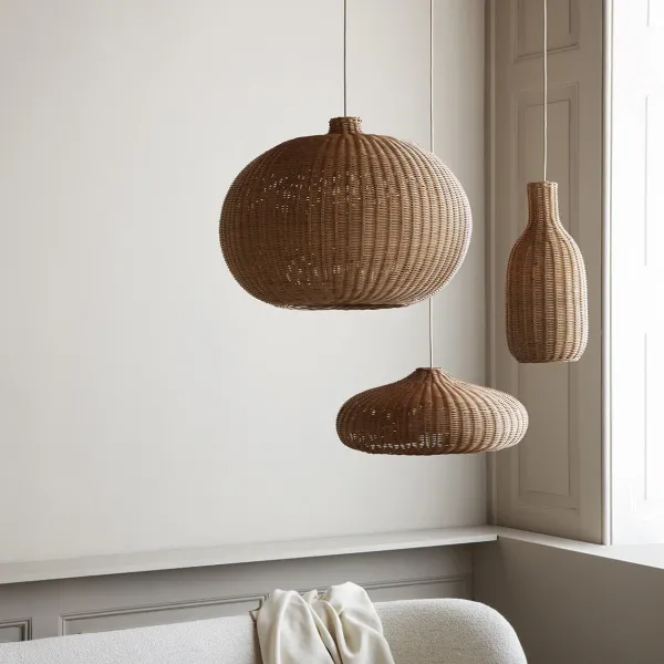 Suspensions^Ferm Living Abat-Jour Tresse Disc Rotin - O 49.5 Cm - Naturel