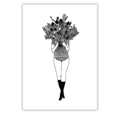 Affiches & Tableaux^Helen B Affiche A3 Fille Aux Fleurs 29,7 X 42 Cm