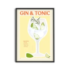 Affiches & Tableaux^PSTR Studio Affiche Cocktail - Elin Pk - Gin & Tonic