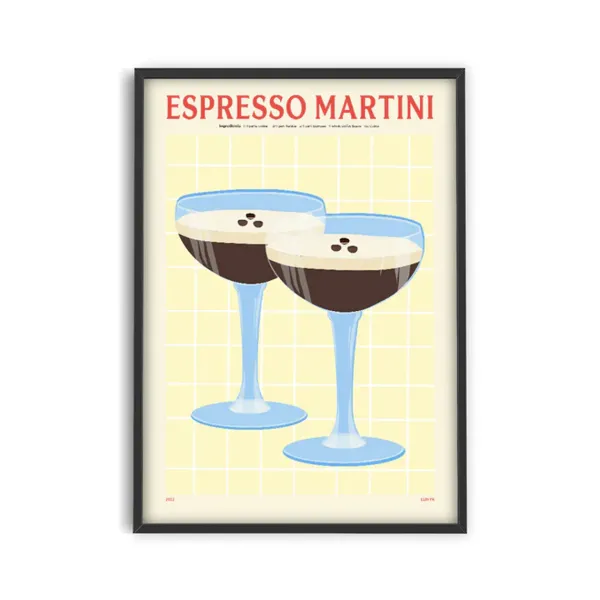 Affiches & Tableaux^PSTR Studio Affiche Cocktail - Elin Pk - Espresso Martini