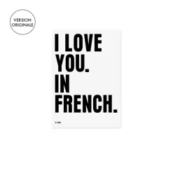 Affiches & Tableaux^Sélectionné par Fleux Affiche I Love You In French - 50 X 70 Cm - Black