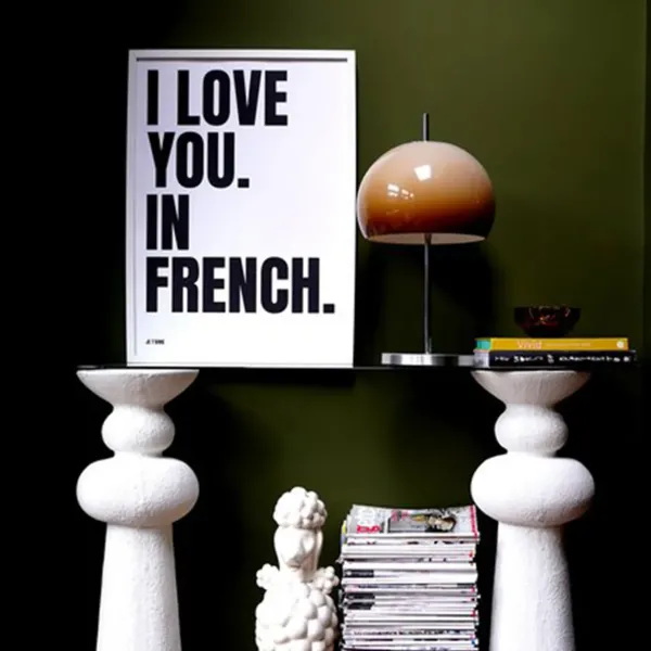 Affiches & Tableaux^Sélectionné par Fleux Affiche I Love You In French - 50 X 70 Cm - Black