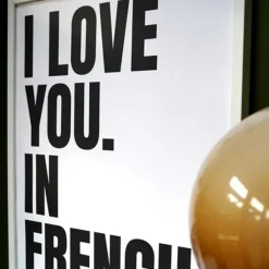 Affiches & Tableaux^Sélectionné par Fleux Affiche I Love You In French - 50 X 70 Cm - Black