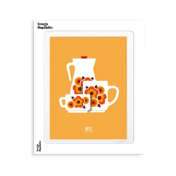 Affiches & Tableaux^Image Republic Affiche Le Duo Tasse 2 Orange - 30 X 40 Cm