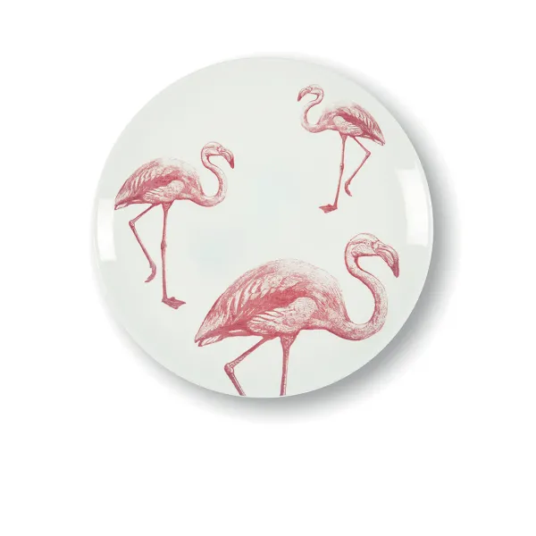 Assiettes & Couverts^Sélectionné par Fleux Assiette A Dessert Flamants En Porcelaine - O 21 Cm