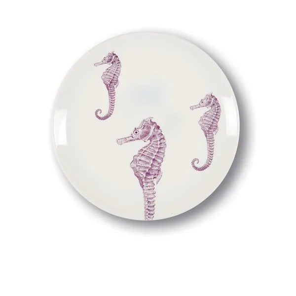 Assiettes & Couverts^Sélectionné par Fleux Assiette A Dessert Hippocampes En Porcelaine - O 21 Cm