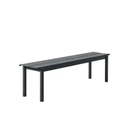 Poufs & Bancs^Muuto Banc Linear Steel Black - 170 X 34 Cm