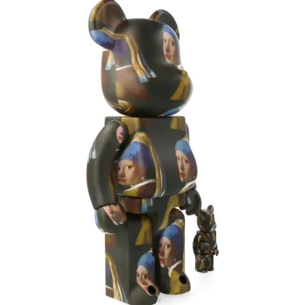 Sculptures & Figurines^Sélectionné par Fleux Bearbrick 400% + 100% Johannes Vermeer - La Jeune Fille A La Perle - 28 Cm