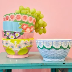 Bols & Coupelles^Rice Bol Avec Fleurs En Relief En Ceramique - Rose