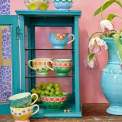 Bols & Coupelles^Rice Bol Avec Fleurs En Relief En Ceramique - Rose