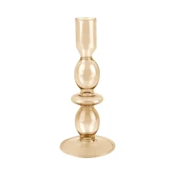Bougies, Bougeoirs Et Allumettes^Sélectionné par Fleux Bougeoir Art Bubbles En Verre - H 18 X O 8.5 Cm Marron
