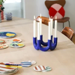 Bougies, Bougeoirs Et Allumettes^&klevering Bougeoir Churros Bleu