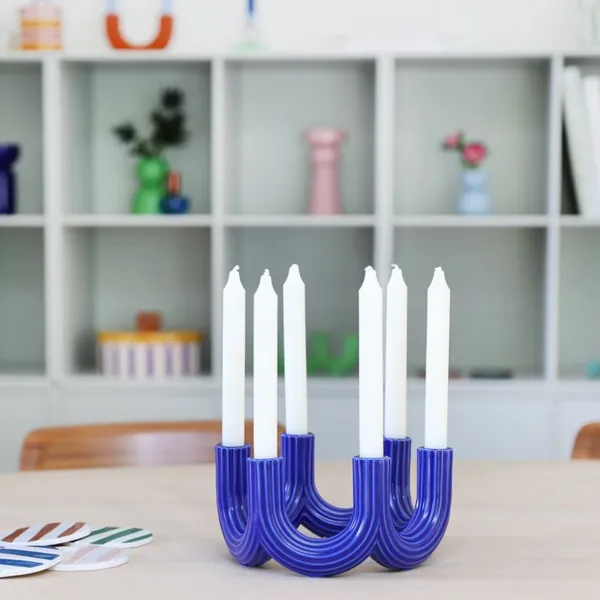 Bougies, Bougeoirs Et Allumettes^&klevering Bougeoir Churros Bleu