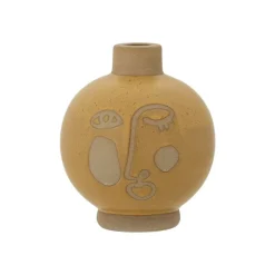Bougies, Bougeoirs Et Allumettes^Bloomingville Bougeoir Jilian Brun En Gres - O 12,5 X H 15 Cm