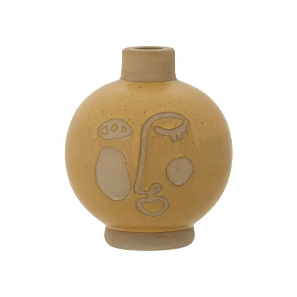Bougies, Bougeoirs Et Allumettes^Bloomingville Bougeoir Jilian Brun En Gres - O 12,5 X H 15 Cm