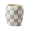 Bougies, Bougeoirs Et Allumettes^Sélectionné par Fleux Bougie Damier En Porcelaine - Coton & Teck