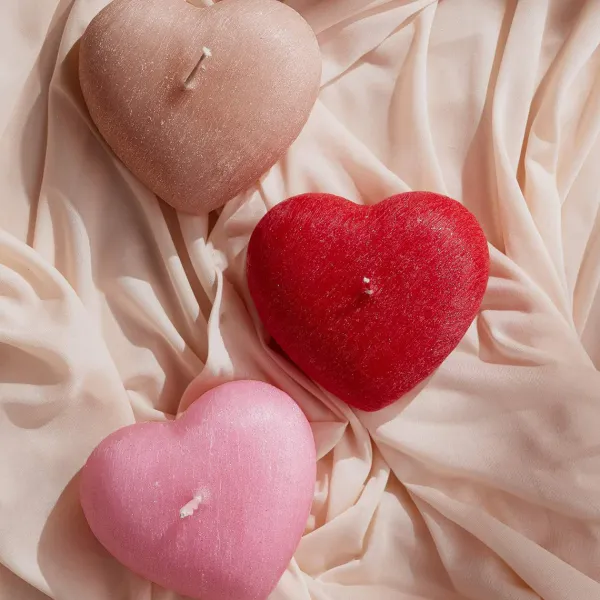 Bougies, Bougeoirs Et Allumettes^Sélectionné par Fleux Bougie Twist Hearts Rose