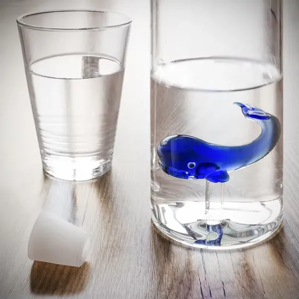Bouteilles & Lunch Box^Sélectionné par Fleux Bouteille Baleine Bleue Atlantis En Verre Borosilicate - 1,2 L