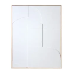 Affiches & Tableaux^HK Living Cadre Relief Art A - 100 X 123 Cm - Blanc Xl