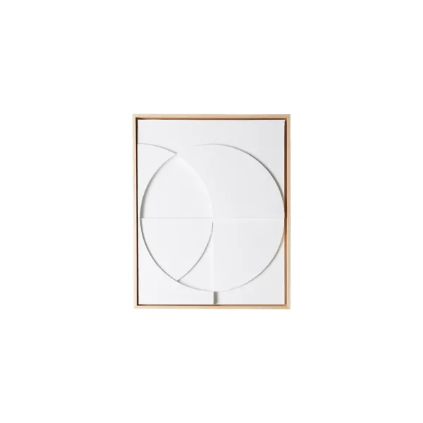 Affiches & Tableaux^HK Living Cadre Relief Art C - 40 X 50 Cm - Blanc S