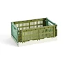 Paniers & Boîtes^Hay Caisse Crate Mix - Olive / Menthe Foncee