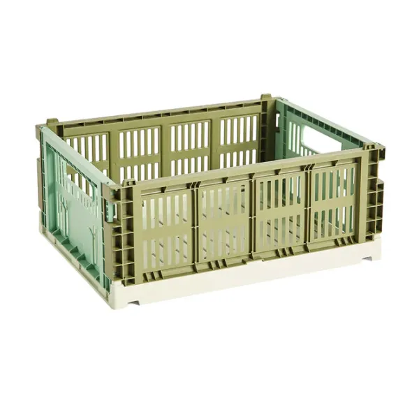 Paniers & Boîtes^Hay Caisse Crate Mix - Olive / Menthe Foncee