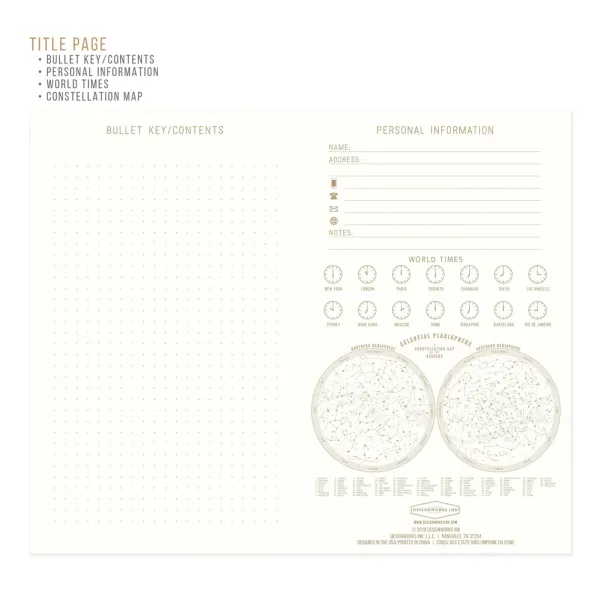 Papeterie^Sélectionné par Fleux Carnet Constellations - Bleu Marine