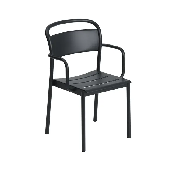 Chaises^Muuto Chaise Accoudoirs Linear Steel Black