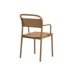 Chaises^Muuto Chaise Accoudoirs Linear Steel Burnt Orange
