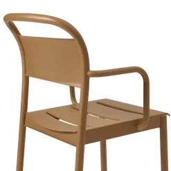 Chaises^Muuto Chaise Accoudoirs Linear Steel Burnt Orange