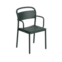 Chaises^Muuto Chaise Accoudoirs Linear Steel Dark Green