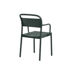 Chaises^Muuto Chaise Accoudoirs Linear Steel Dark Green