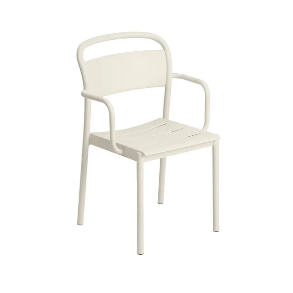 Chaises^Muuto Chaise Accoudoirs Linear Steel Off-White