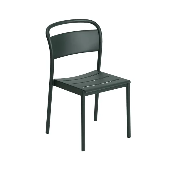Chaises^Muuto Chaise Linear Steel Dark Green