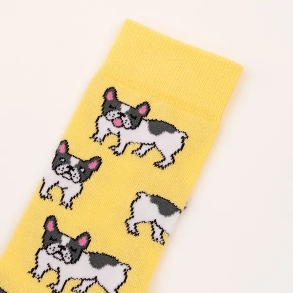 Chaussettes^Coucou Suzette Chaussettes Bouledogue 35/44 - Jaune