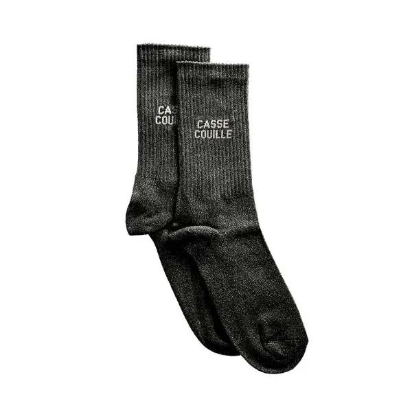 Chaussettes^Félicie Aussi Chaussettes Paillettes Casse-Couille 36/40 - Noir