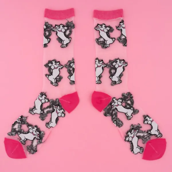 Chaussettes^Coucou Suzette Chaussettes Transparentes Caniche