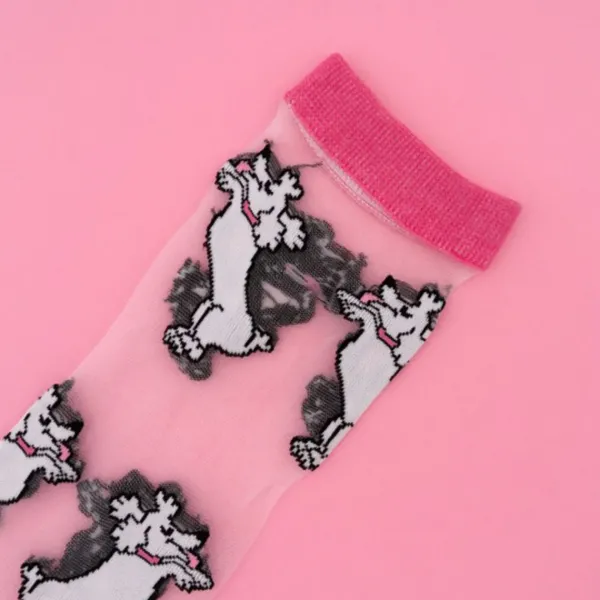 Chaussettes^Coucou Suzette Chaussettes Transparentes Caniche