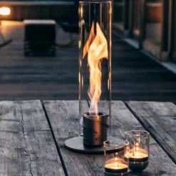 Lampes De Table^Höfats Cheminee / Feu De Table Spin 120 - O 23 X 54 Cm - Argent