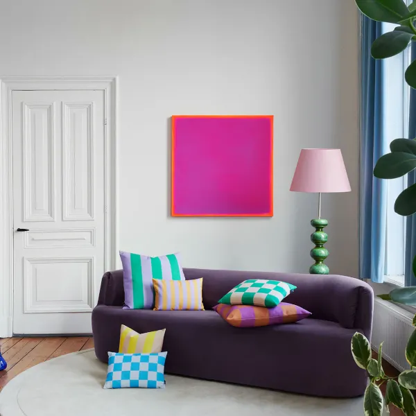 Coussins^FEST Amsterdam Coussin Checks - 45 X 45 Cm - Vert/Sable