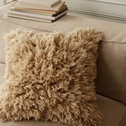 Coussins^Ferm Living Coussin Meadow A Poils Longs - Sable Clair - 50 X 50 Cm