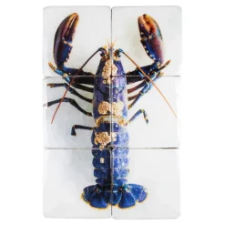 Art Mural^Stigerwoods Décoration Murale Homard Bleu / Fond Blanc - 40 X 60 Cm
