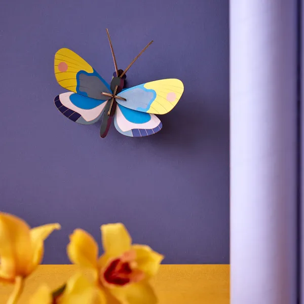 Art Mural^Studio Roof Décoration Murale Papillon Monarque Jaune En Carton Recycle