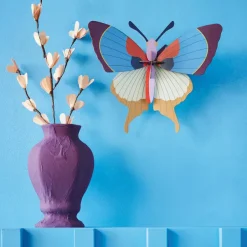 Art Mural^Studio Roof Décoration Murale Papillon Frange - Prune