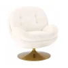 Fauteuils & Repose-Pieds^Sélectionné par Fleux Fauteuil Memento En Velours - 81 X 86 X 83 Cm - Blanc