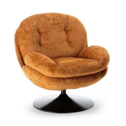 Fauteuils & Repose-Pieds^Sélectionné par Fleux Fauteuil Memento En Velours - 81 X 86 X 83 Cm - Orange Brule