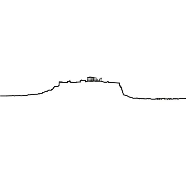 Art Mural^The Line Frise Decorative Athenes - Noir - 50 Cm