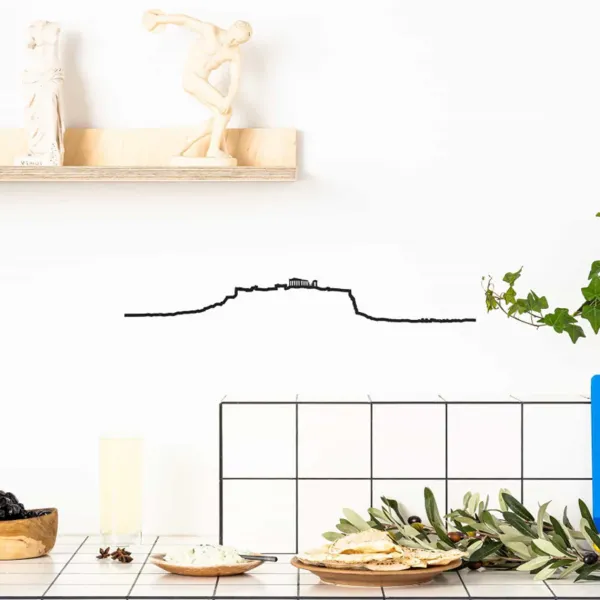 Art Mural^The Line Frise Decorative Athenes - Noir - 50 Cm