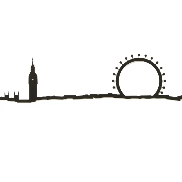 Art Mural^The Line Frise Decorative Londres Noir